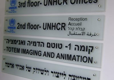 שלט הכוונה מזכוכית