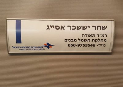 שלט הכוונה למשרד רשות שדות התעופה
